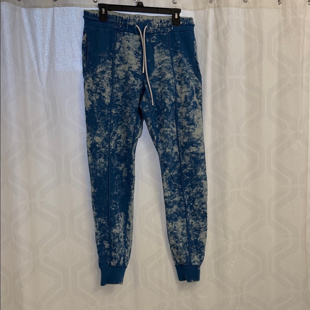 Cotton Citizen Blue Tie-Dye Joggers
